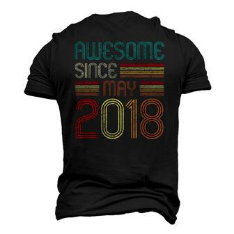 Awesome Since May 2018 4Th Birthday 4 Years Old Vintage Men's 3D T-Shirt Back Print | Mazezy