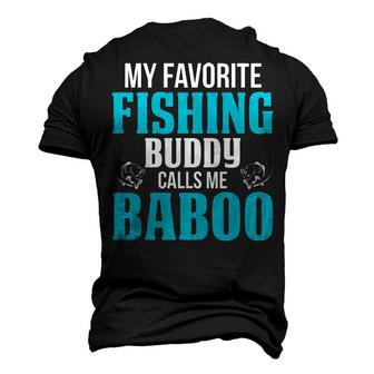 Baboo Grandpa Fishing My Favorite Fishing Buddy Calls Me Baboo Men's 3D T-shirt Back Print - Seseable
