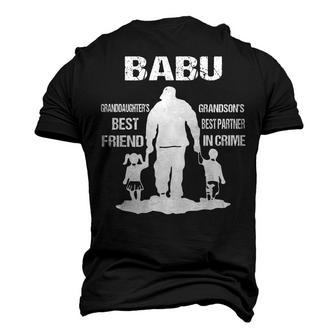 Babu Grandpa Babu Best Friend Best Partner In Crime Men's 3D T-shirt Back Print - Seseable