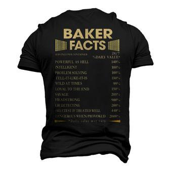 Baker Name Baker Facts Men's 3D T-shirt Back Print - Seseable