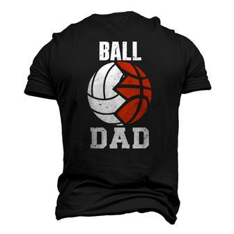 Mens Ball Dad Volleyball Basketball Dad Men's 3D T-Shirt Back Print | Mazezy