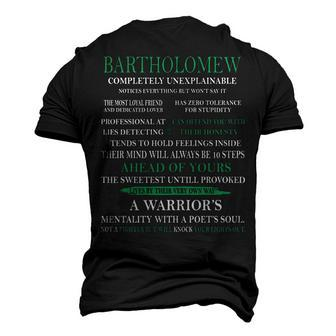 Bartholomew Name Bartholomew Completely Unexplainable Men's 3D T-shirt Back Print - Seseable