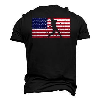 Baseball 4Th Of July American Flag Usa America Patriotic Men's 3D T-Shirt Back Print | Mazezy