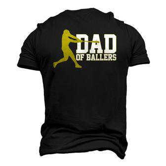 Baseball Dad Of Ballers Men's 3D T-Shirt Back Print | Mazezy