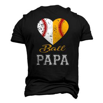 Baseball Papa Ball Papa Softball Men Men's 3D T-Shirt Back Print | Mazezy