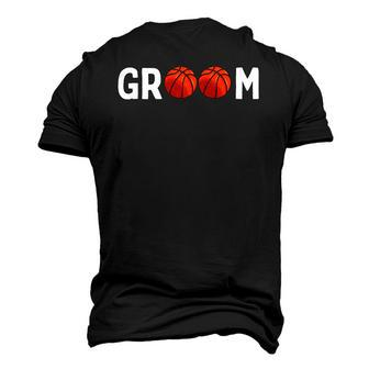 Basketball Groom Wedding Party Men's 3D T-Shirt Back Print | Mazezy