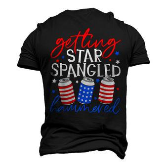 Beer Can 4Th Of July Time To Get Star Spangled Hammered Men's 3D T-shirt Back Print - Seseable