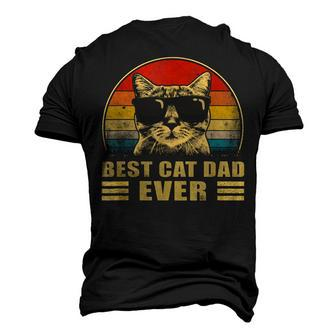 Best Cat Dad Ever Bump Fit Fathers Day Daddy For Men Men's 3D T-Shirt Back Print | Mazezy