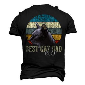 Best Cat Dad Ever Vintage Cat Daddy Father Men's 3D Print Graphic Crewneck Short Sleeve T-shirt - Monsterry