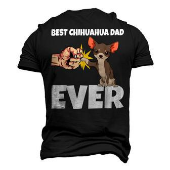 Best Chihuahua Dad Ever Funny Chihuahua Dog Men's 3D Print Graphic Crewneck Short Sleeve T-shirt - Monsterry