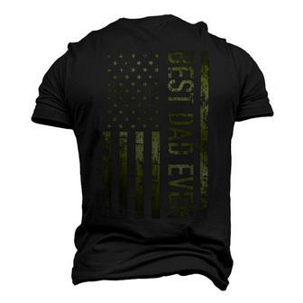 Best Dad Ever American Military Camouflage Flag Father Men's 3D Print Graphic Crewneck Short Sleeve T-shirt - Monsterry AU