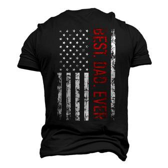Best Dad Ever Us American Flag For Fathers Day Men's 3D Print Graphic Crewneck Short Sleeve T-shirt - Monsterry AU