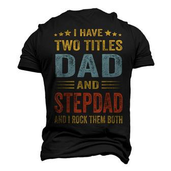 Best Dad And Stepdad Cute Fathers Day From Wife V3 Men's 3D T-Shirt Back Print | Mazezy
