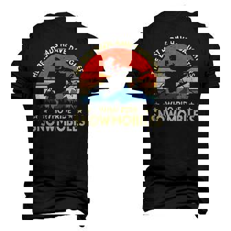 The Best Dads Have Daughters Who Ride Snowmobiles Riding Men's 3D T-Shirt Back Print | Mazezy