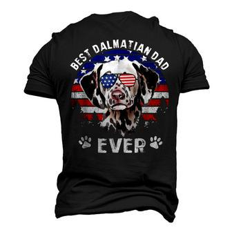 Mens Best Dalmatian Dad Ever Us Flag 4Th Of July Men's 3D T-shirt Back Print - Seseable
