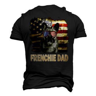 Best Frenchie Dad Ever American Flag 4Th Of July Vintage Men's 3D T-shirt Back Print - Seseable