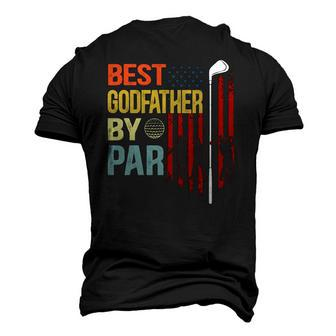 Mens Best Godfather By Par Flag Fathers Day Golfing Men's 3D T-Shirt Back Print | Mazezy