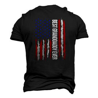 Best Granddaddy Ever Flag American Patriotic Men's 3D T-Shirt Back Print | Mazezy