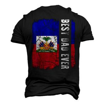 Best Haitian Dad Ever Haiti Daddy Fathers Day Men's 3D Print Graphic Crewneck Short Sleeve T-shirt - Monsterry CA