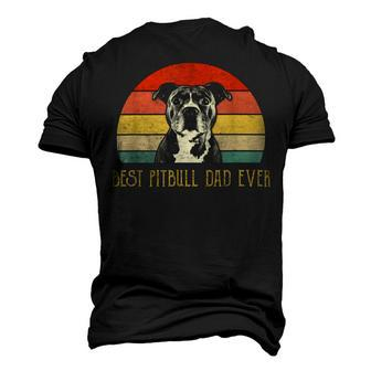 Best Pitbull Dad Ever Pitbull Dog Lovers Fathers Day Men's 3D Print Graphic Crewneck Short Sleeve T-shirt - Monsterry