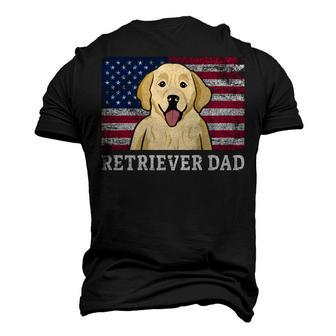 Best Retriever Dad Ever American Flag 4Th Of July Patriotic Men's 3D T-shirt Back Print - Seseable