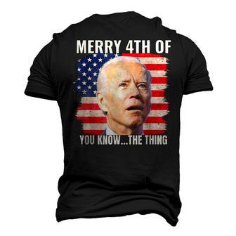 Biden Dazed Merry 4Th Of You Know The Thing Men's 3D T-shirt Back Print - Seseable