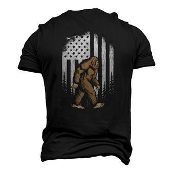 Bigfoot American Flag 4Th Of July Retro Vintage Sasquatch Men's 3D T-Shirt Back Print | Mazezy