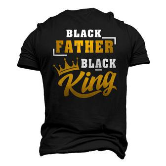 Mens Black Father Black King African American Dad Fathers Day Men's 3D T-Shirt Back Print | Mazezy