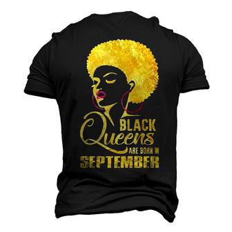 Black Queens Are Born In September V2 Men's 3D T-shirt Back Print - Seseable