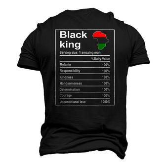 Mens Black History Month African Men Black King Nutrition Facts Men's 3D T-Shirt Back Print | Mazezy