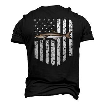 Black White American Flag Cobia 4Th Of July Fish Men's 3D T-Shirt Back Print | Mazezy