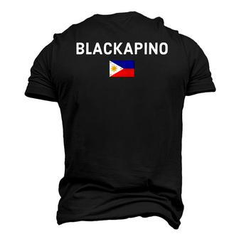 Blackapino Half Black Half Filipino Pinoy Pride Men's 3D T-Shirt Back Print | Mazezy
