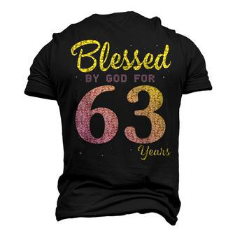 Blessed Birthday By God For 63 Years Old Happy To Me You Mom Men's 3D T-shirt Back Print - Seseable