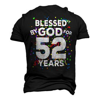 Blessed By God For 52 Years Happy 52Nd Birthday Men's 3D T-shirt Back Print - Seseable