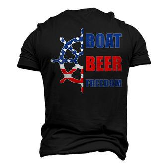 Womens Boat Beer Freedom Nautical Boating 4Th Of July Boaters Men's 3D T-shirt Back Print - Seseable