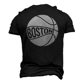 Boston Retro City Massachusetts State Basketball Men's 3D T-Shirt Back Print | Mazezy