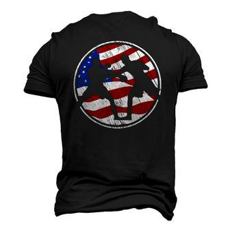 Boxing American Flag Usa Boxer Vintage Boxing Men's 3D T-Shirt Back Print | Mazezy