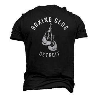 Boxing Club Detroit Distressed Gloves Men's 3D T-Shirt Back Print | Mazezy