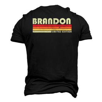 Brandon Name Personalized Retro Vintage Birthday Men's 3D T-Shirt Back Print | Mazezy