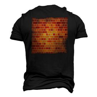 Brick Wall Construction Masonry Building Graphic Tee Men's 3D T-Shirt Back Print | Mazezy