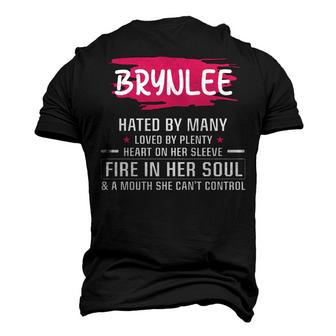 Brynlee Name Brynlee Hated By Many Loved By Plenty Heart On Her Sleeve Men's 3D T-shirt Back Print - Seseable