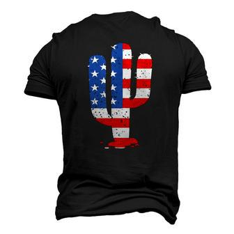 Cactus Desert American Flag 4Th Of Julyusa Patriotic Men's 3D T-Shirt Back Print | Mazezy
