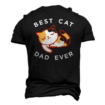 Calico Cat Dad Best Kitty Father Ever Tee Men's 3D T-Shirt Back Print | Mazezy