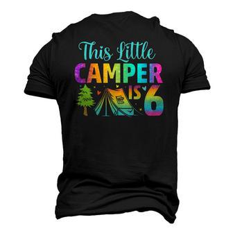 Camper Kids Birthday 6 Years Old Camping 6Th B-Day Men's 3D T-Shirt Back Print | Mazezy