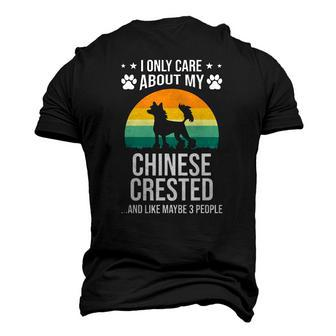 I Only Care About My Chinese Crested Dog Lover Men's 3D T-Shirt Back Print | Mazezy