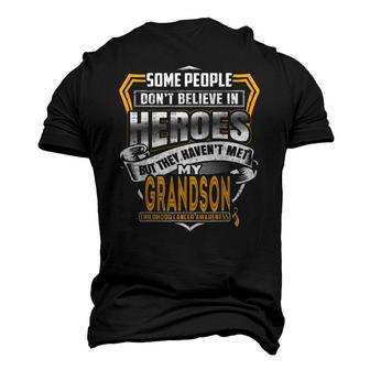 Childhood Cancer Warrior I Wear Gold For My Grandson Men's 3D T-Shirt Back Print | Mazezy