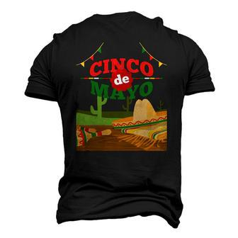 Cinco De Mayosombrero Maracas Mexican Fiesta Men's 3D T-Shirt Back Print | Mazezy