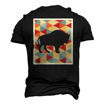 Classic Vintage Buffalo 70S Style Retro Bison Men's 3D T-Shirt Back Print | Mazezy