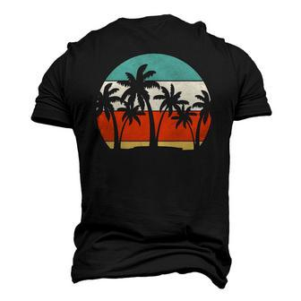 Coconut Tree Tropical Summer Retro Men's 3D T-Shirt Back Print | Mazezy