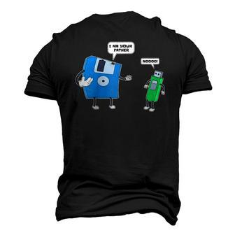 Computer Engineering I Father & Son Floppy Disk Engineer Raglan Baseball Tee Men's 3D T-Shirt Back Print | Mazezy